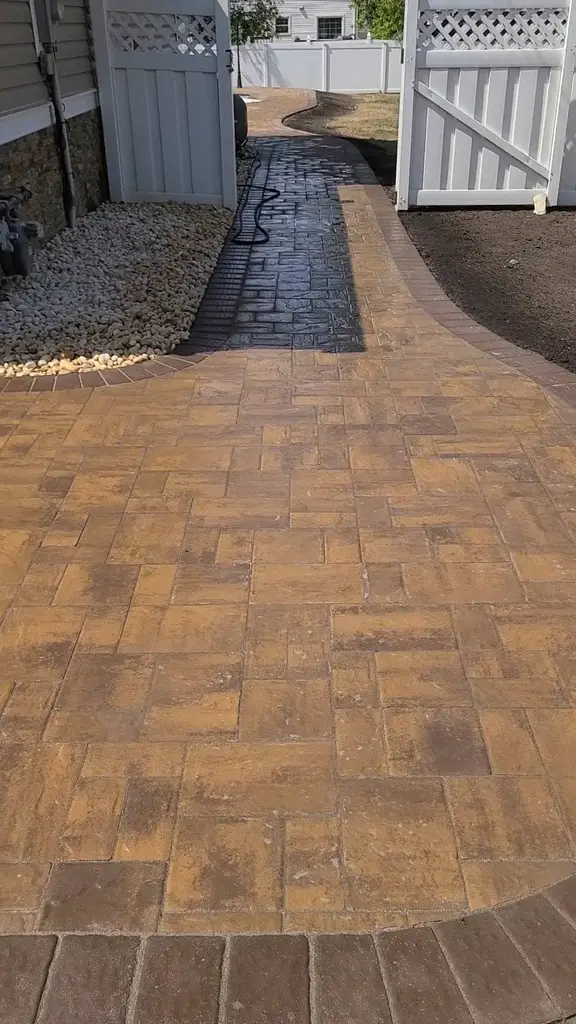 Brick Paver Walkway Side Yard Monmouth County NJ