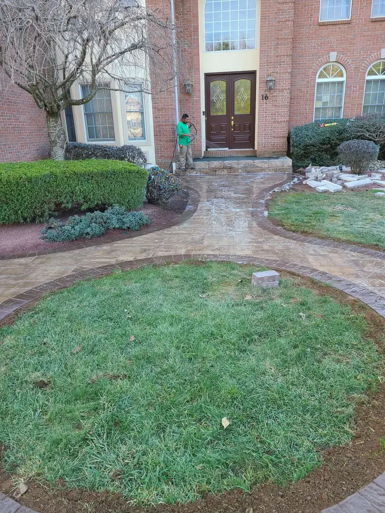 Circular Paver Driveway Design Monmouth County NJ