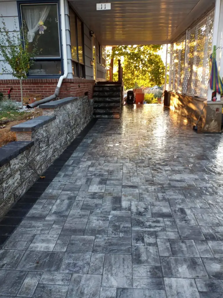 Covered Paver Patio Walkway Monmouth County NJ