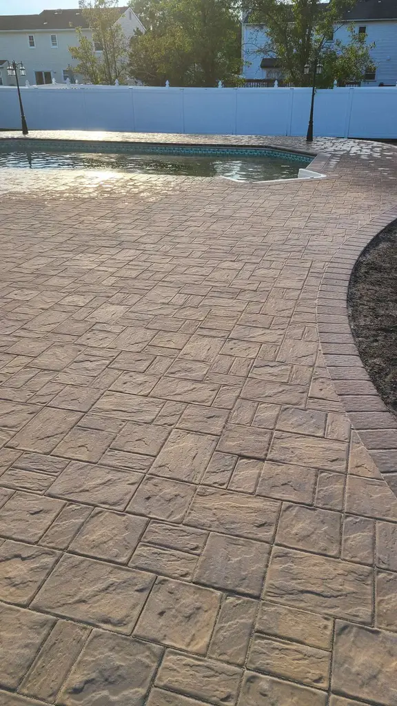 Poolside Brick Paver Deck Monmouth County NJ